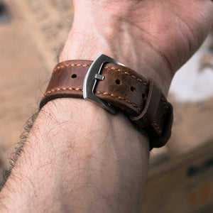 Antique Brown Custom Made Apple Watch Strap 