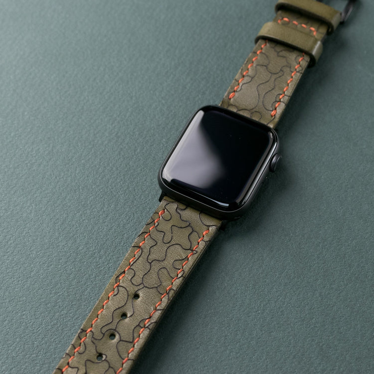Leather Apple Watch Strap Camouflage