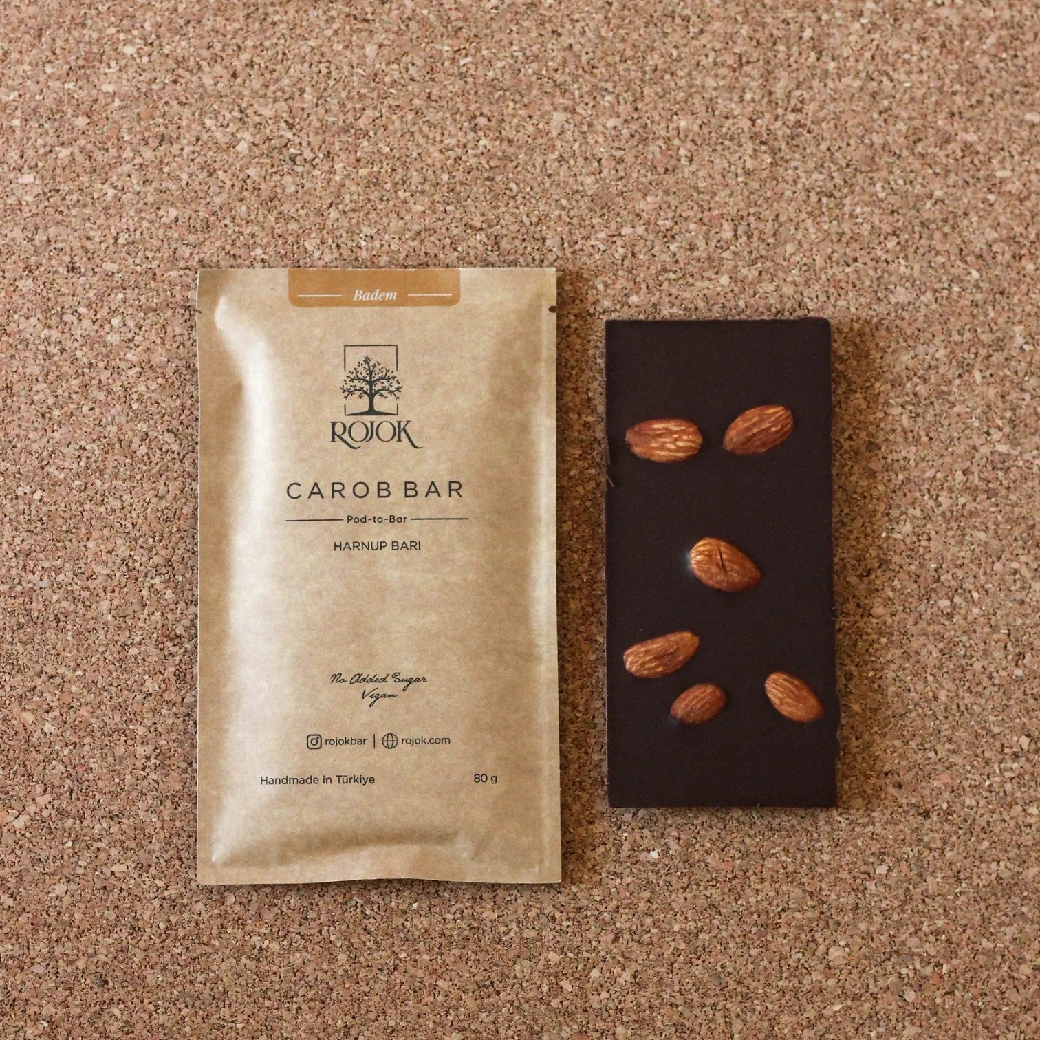 Carob Bar | almond - EFENDINA PAZAR - ROJOK - 