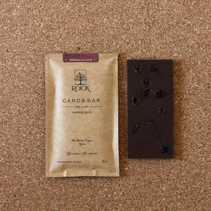 Carob Bar | Cranberry + Hibiscus - EFENDINA PAZAR - ROJOK - 