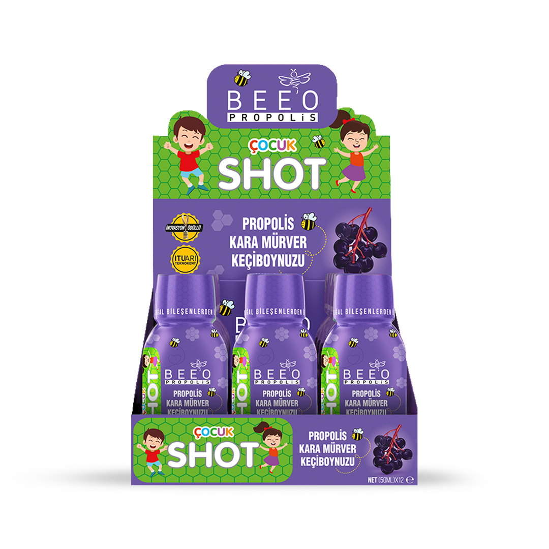 Beeo Black Elderberry Kids Shot 12 Piece Box