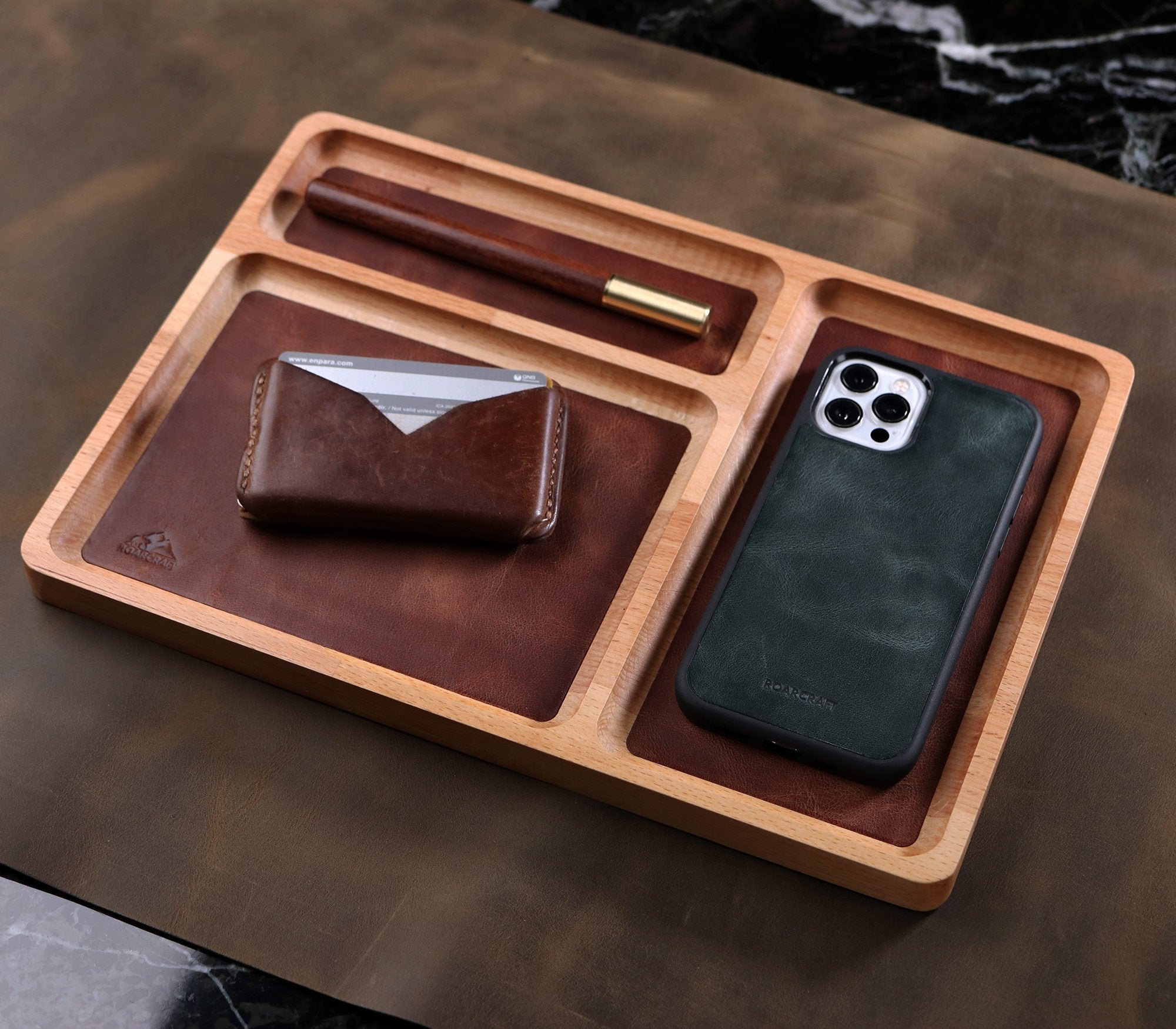 Leather Inlay Tray