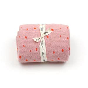 Patterned Organic Cotton Baby Blanket Pink