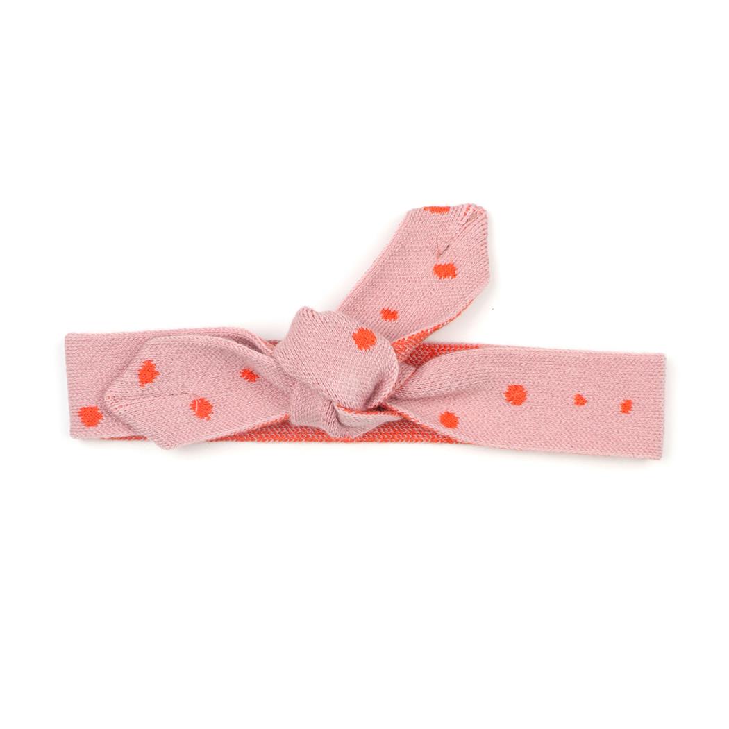 Patterned Organic Cotton Baby Knitted Hair Band Pink