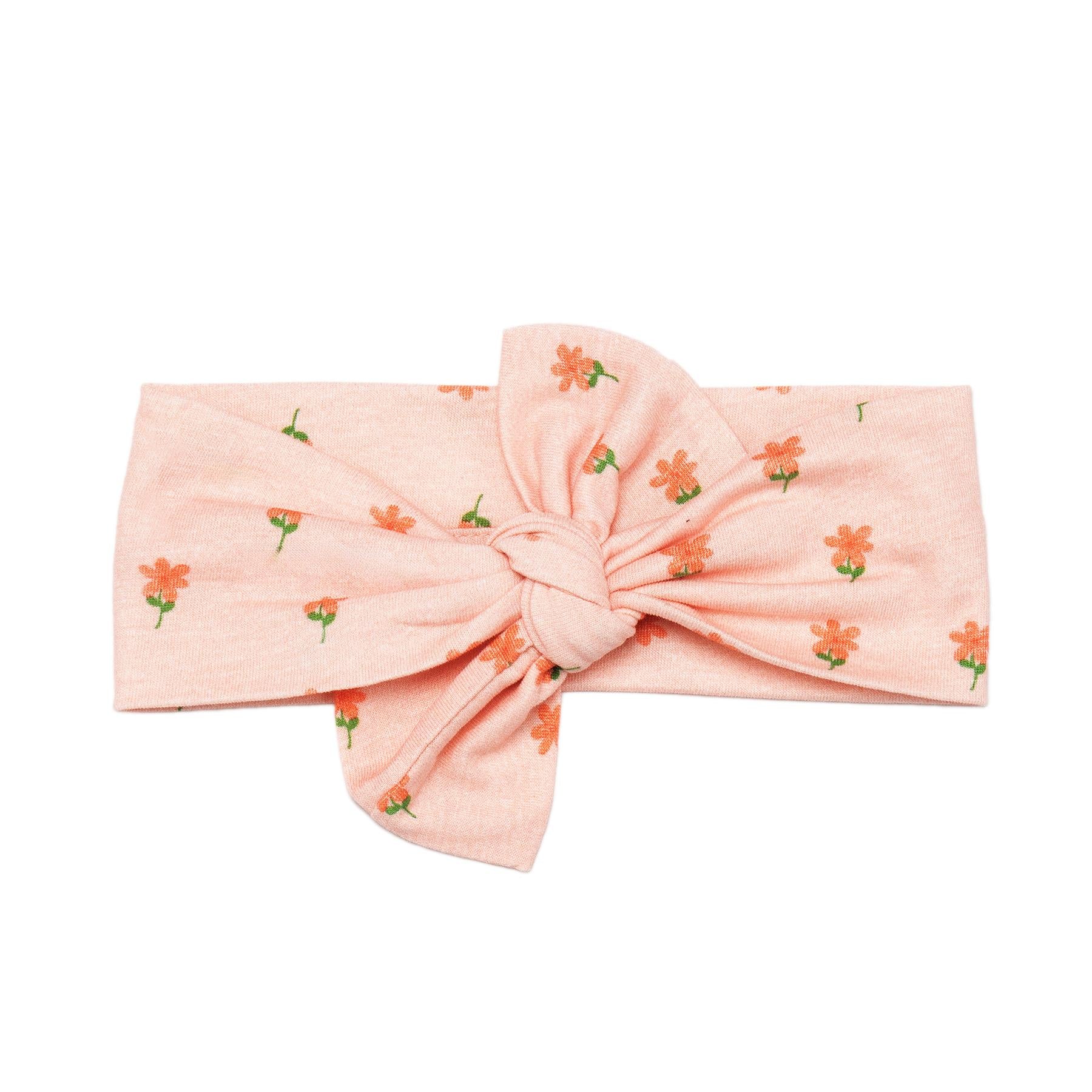 Patterned Organic Cotton Fabric Baby Hair Band Pink