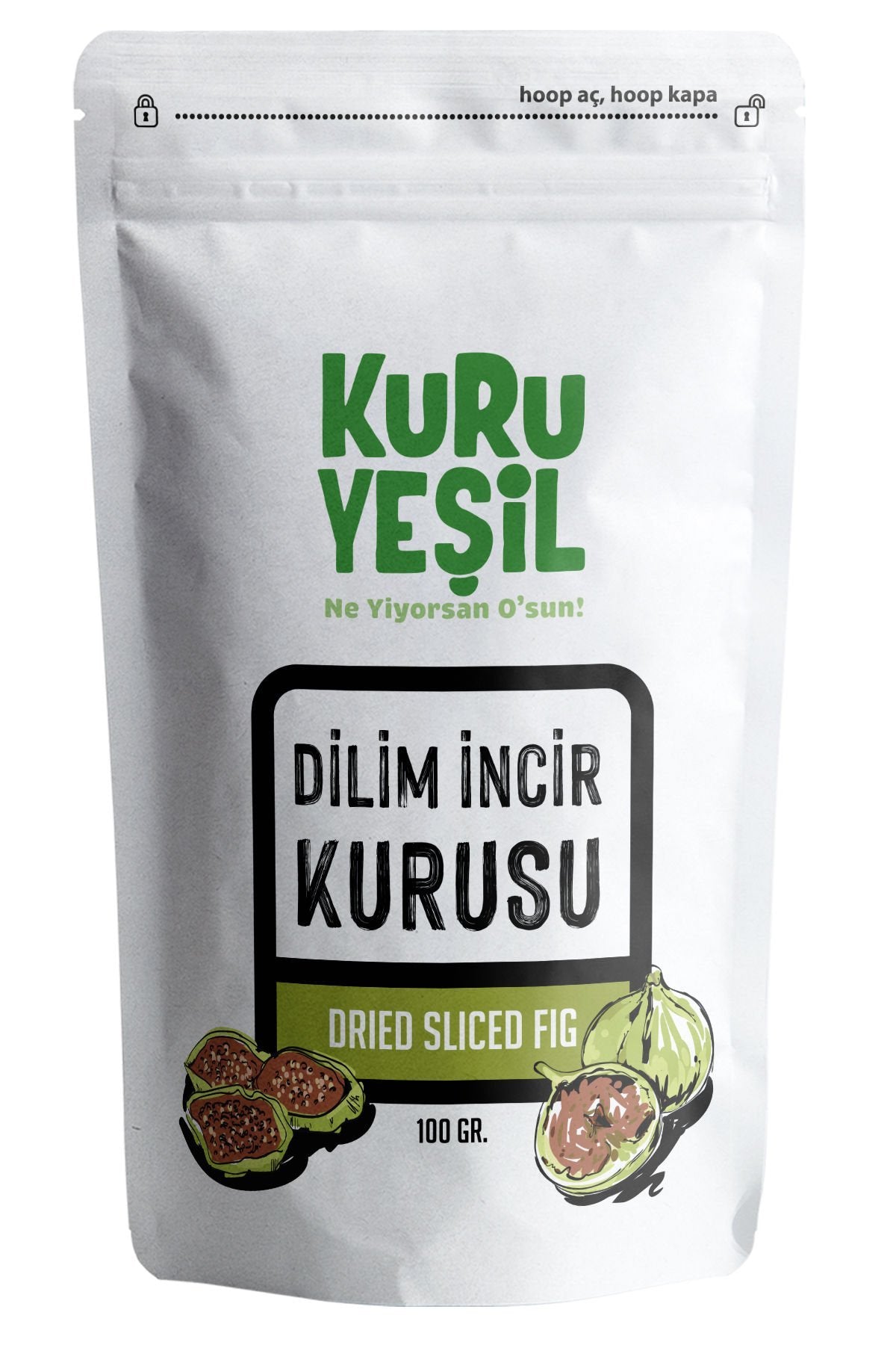 Kuru Yeşil Dried Fig Slices 100 g
