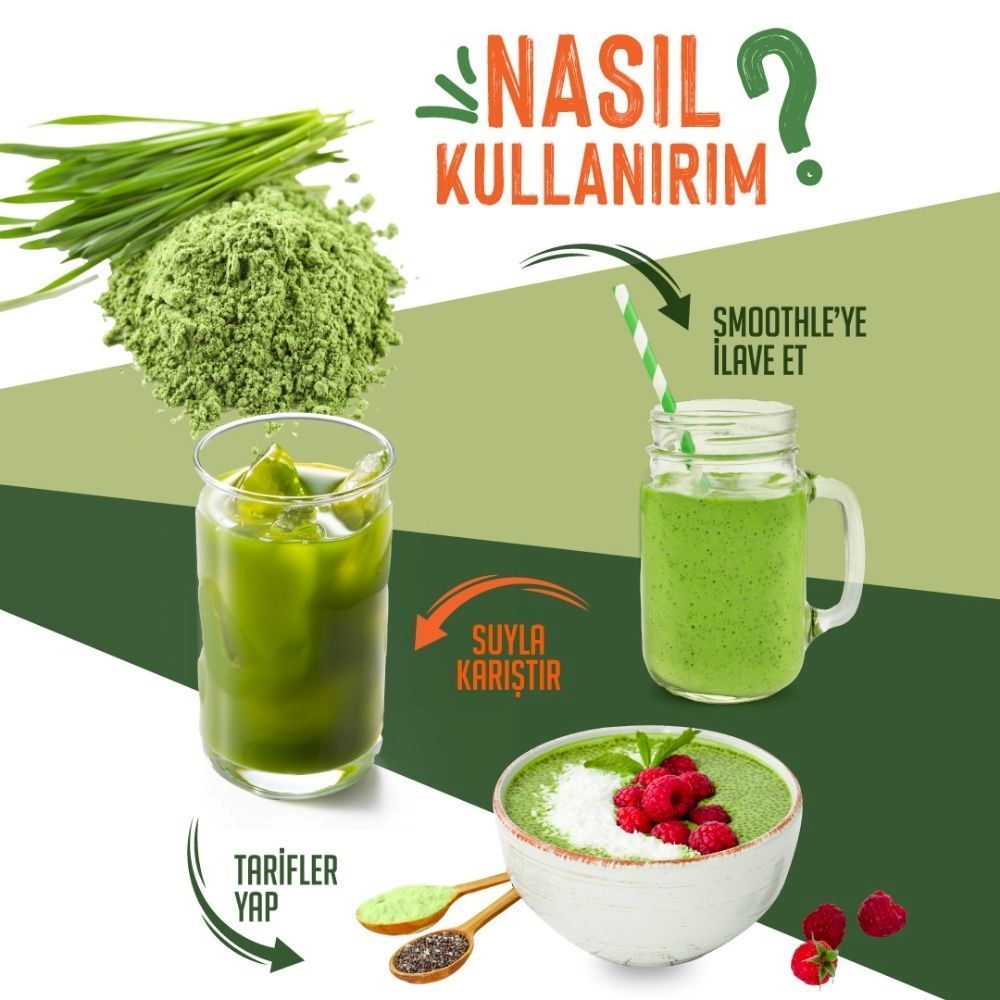 Kuru Yeşil Dry Green Barley Grass Powder 50 g