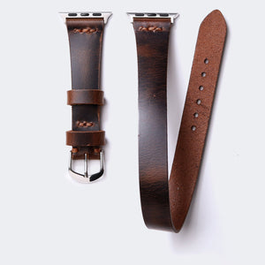 Double Tour Apple Watch Leather Strap - EFENDINA PAZAR - Roarcraft - 7123060031641