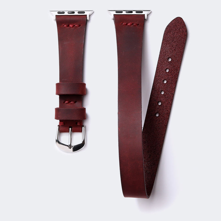 Double Tour Apple Watch Leather Strap - EFENDINA PAZAR - Roarcraft - 7123060031641