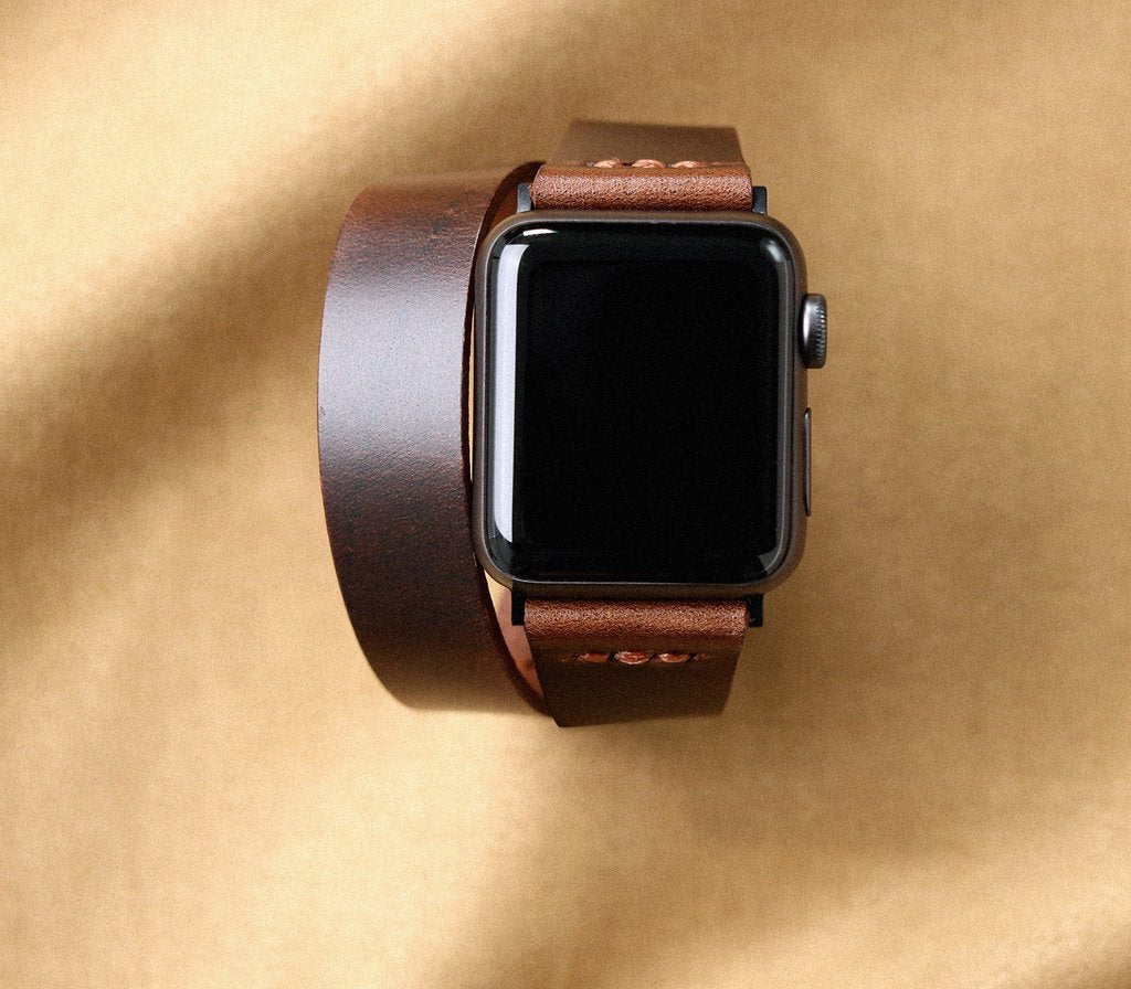 Double Tour Apple Watch Leather Strap - EFENDINA PAZAR - Roarcraft - 7123060031641