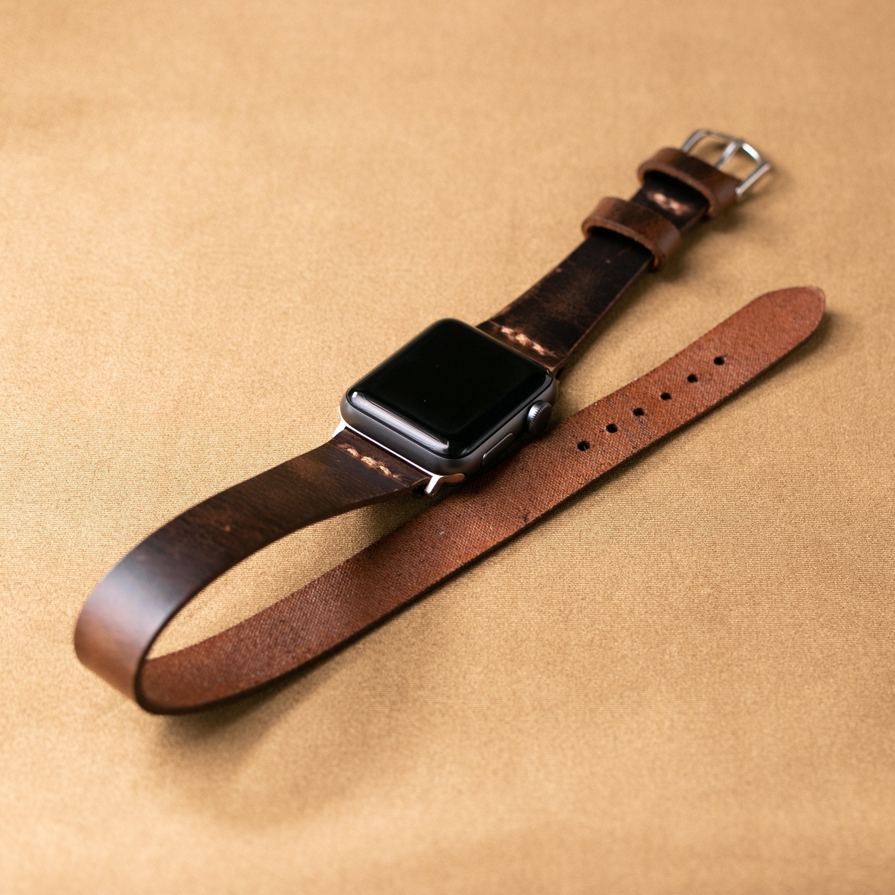 Double Tour Apple Watch Leather Strap - EFENDINA PAZAR - Roarcraft - 7123060031641