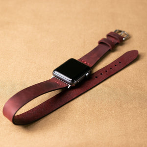 Double Tour Apple Watch Leather Strap - EFENDINA PAZAR - Roarcraft - 7123060031641