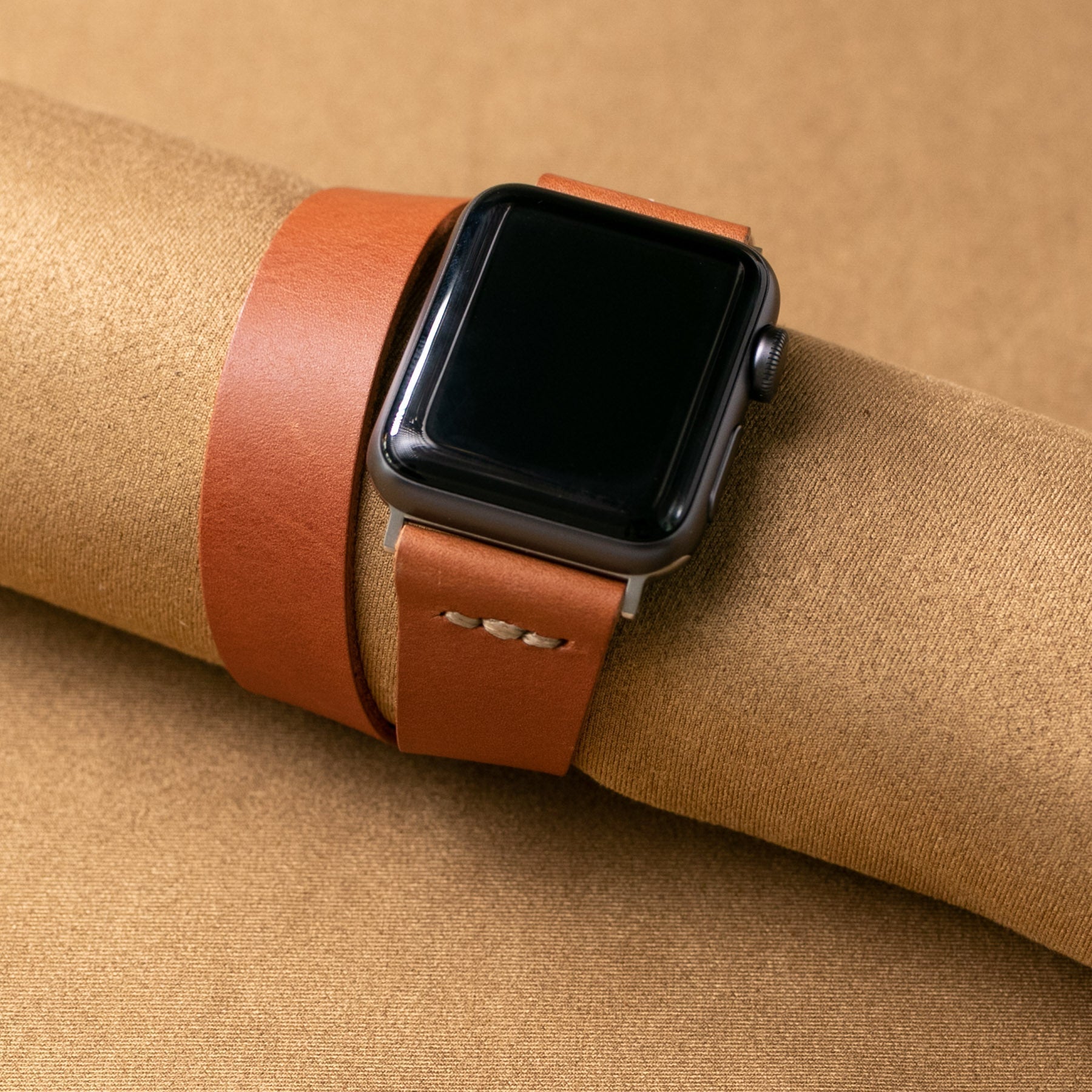Double Tour Apple Watch Leather Strap - EFENDINA PAZAR - Roarcraft - 7123060031641