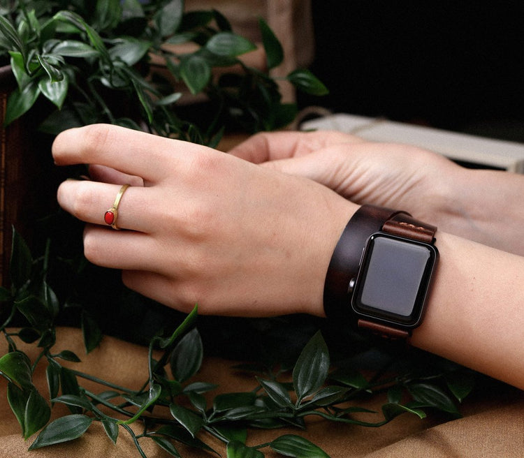 Double Tour Apple Watch Leather Strap - EFENDINA PAZAR - Roarcraft - 7123060031641