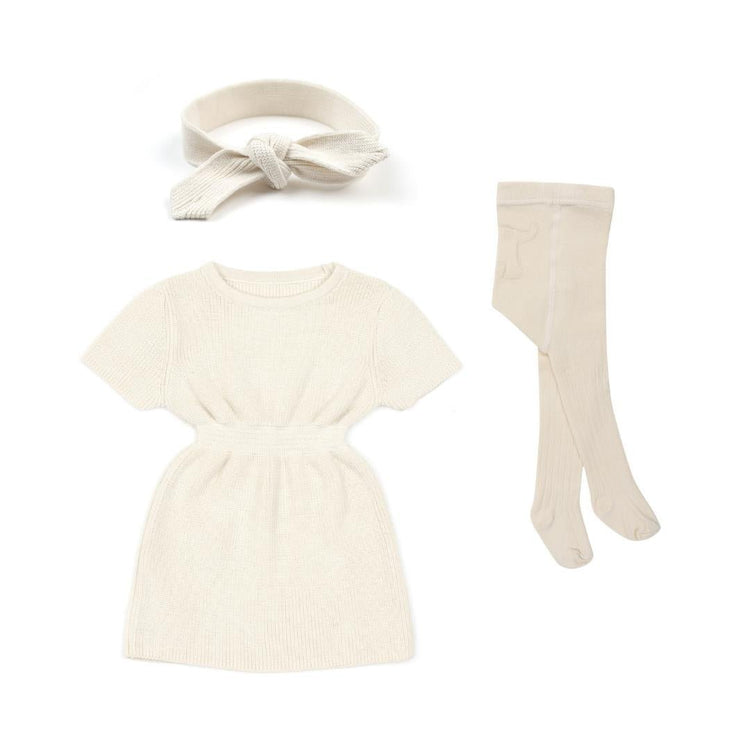 Dress Hair Band Pantyhose Gift Set Cream - EFENDINA PAZAR - BABOO - 8691810008373