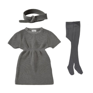 Dress Headband Pantyhose Gift Set Gray - EFENDINA PAZAR - BABOO - 8691810009950