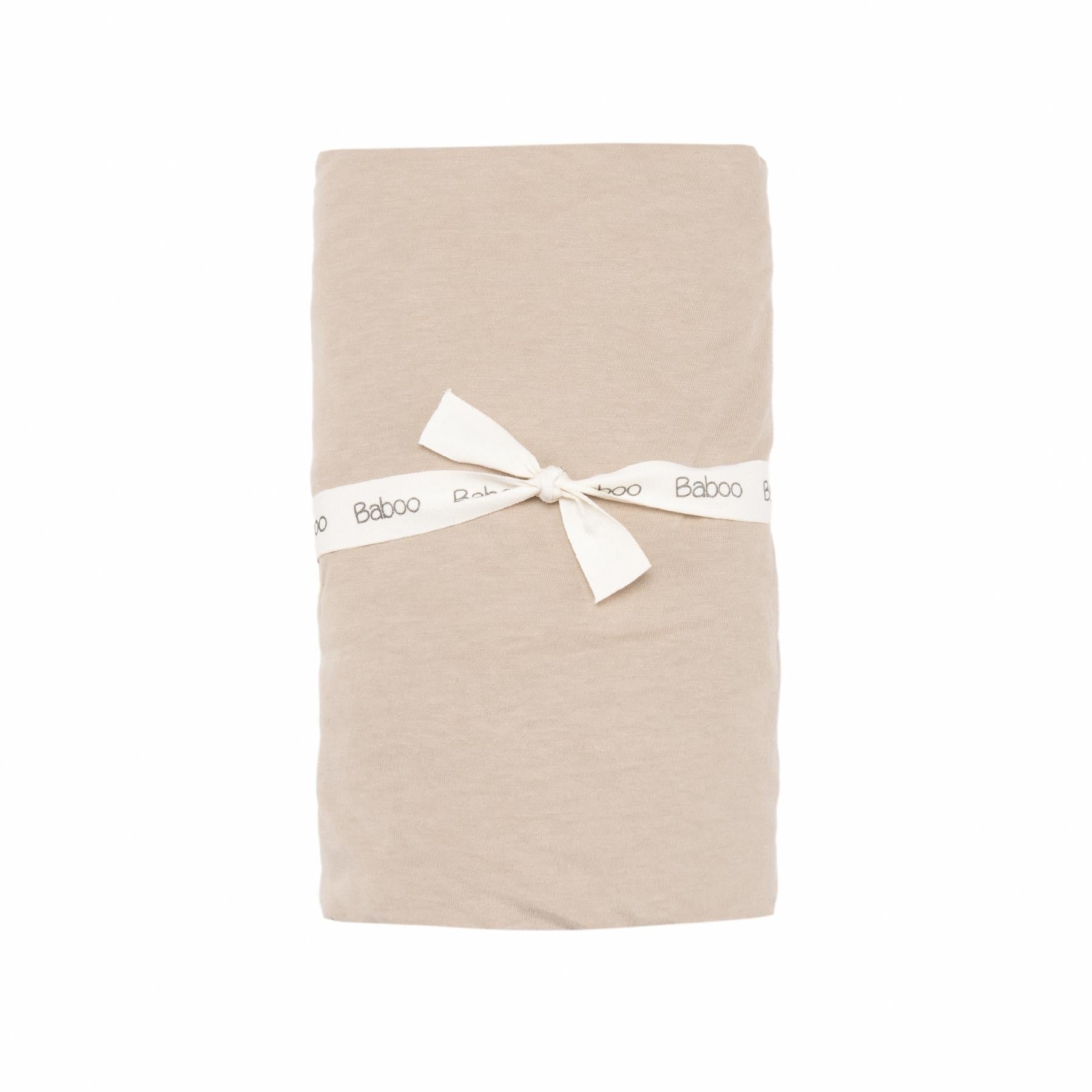 Elastic Organic Cotton Baby Bed Sheet Brown - EFENDINA PAZAR - BABOO - 8691810022720