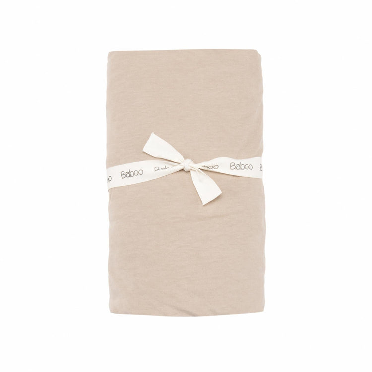 Elastic Organic Cotton Baby Bed Sheet Brown - EFENDINA PAZAR - BABOO - 8691810022720