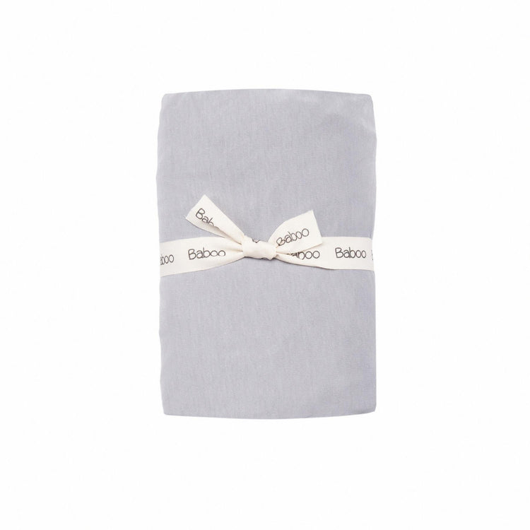 Elastic Organic Cotton Baby Bed Sheet Gray - EFENDINA PAZAR - BABOO - 8691810023048