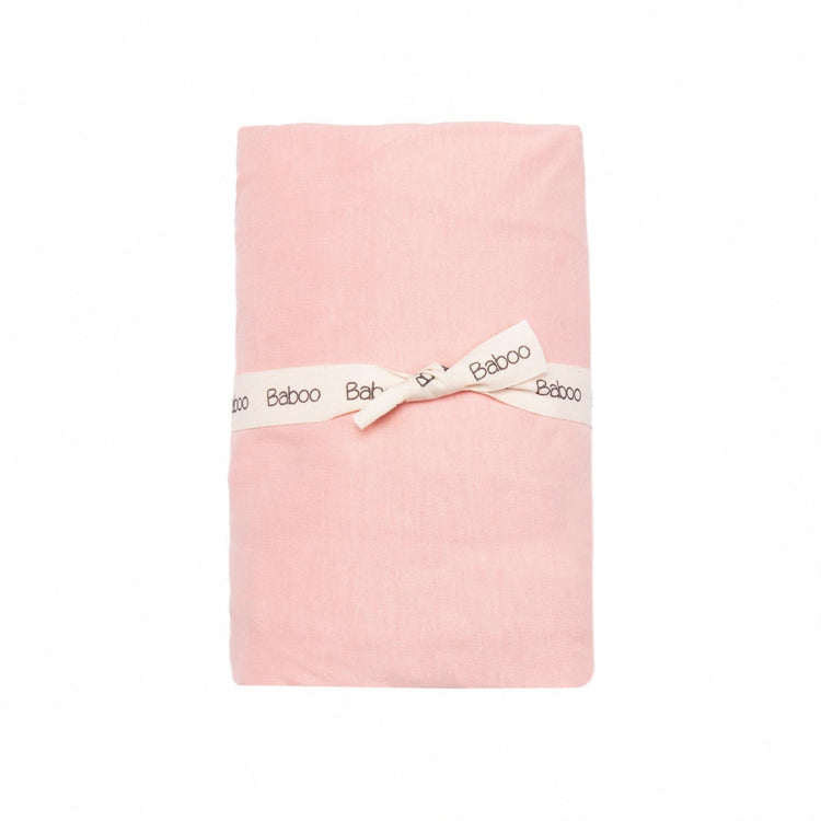 Elastic Organic Cotton Baby Bed Sheet Pink - EFENDINA PAZAR - BABOO - 8691810022201