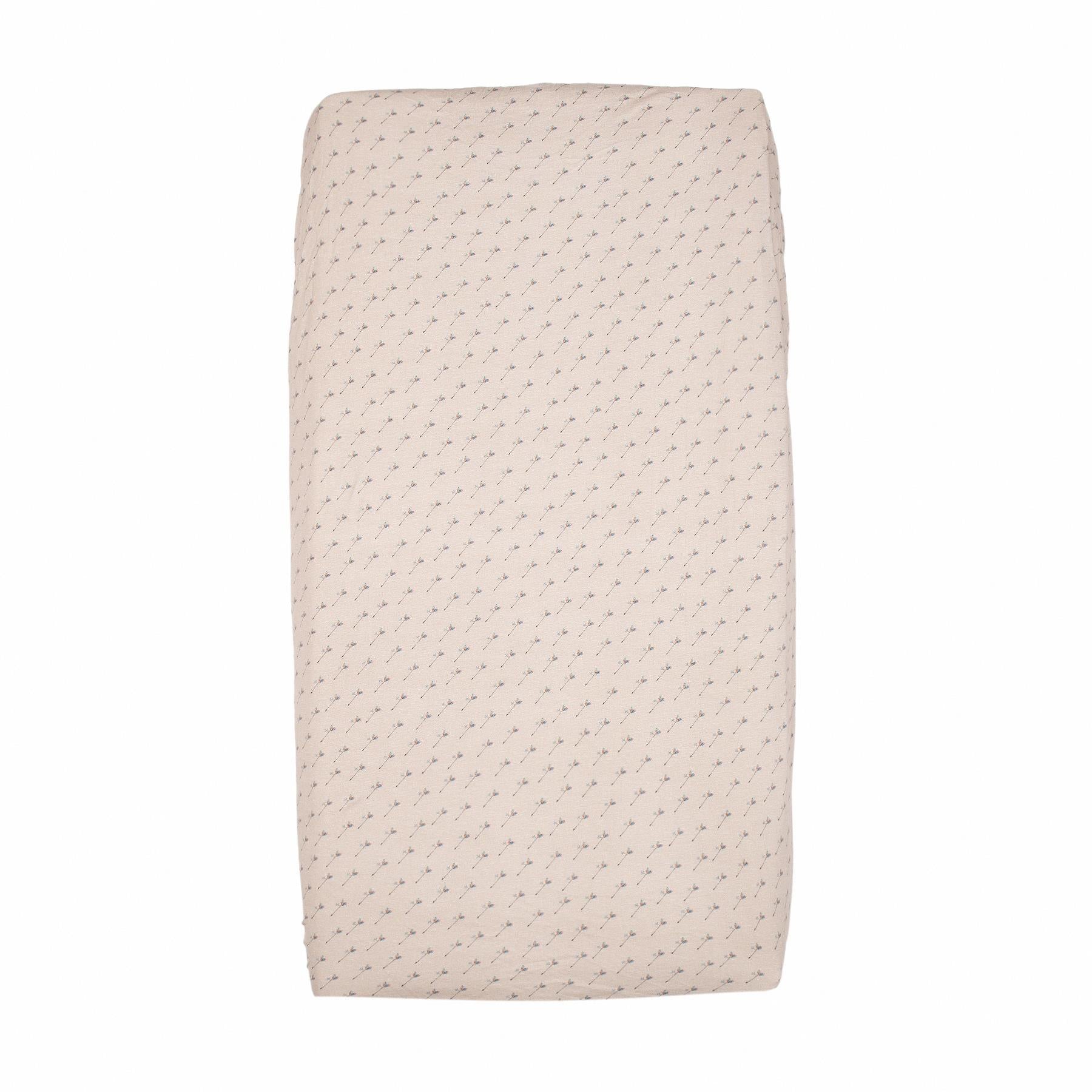 Elastic Patterned Organic Cotton Baby Bed Sheet Brown - EFENDINA PAZAR - BABOO - 8691810022713