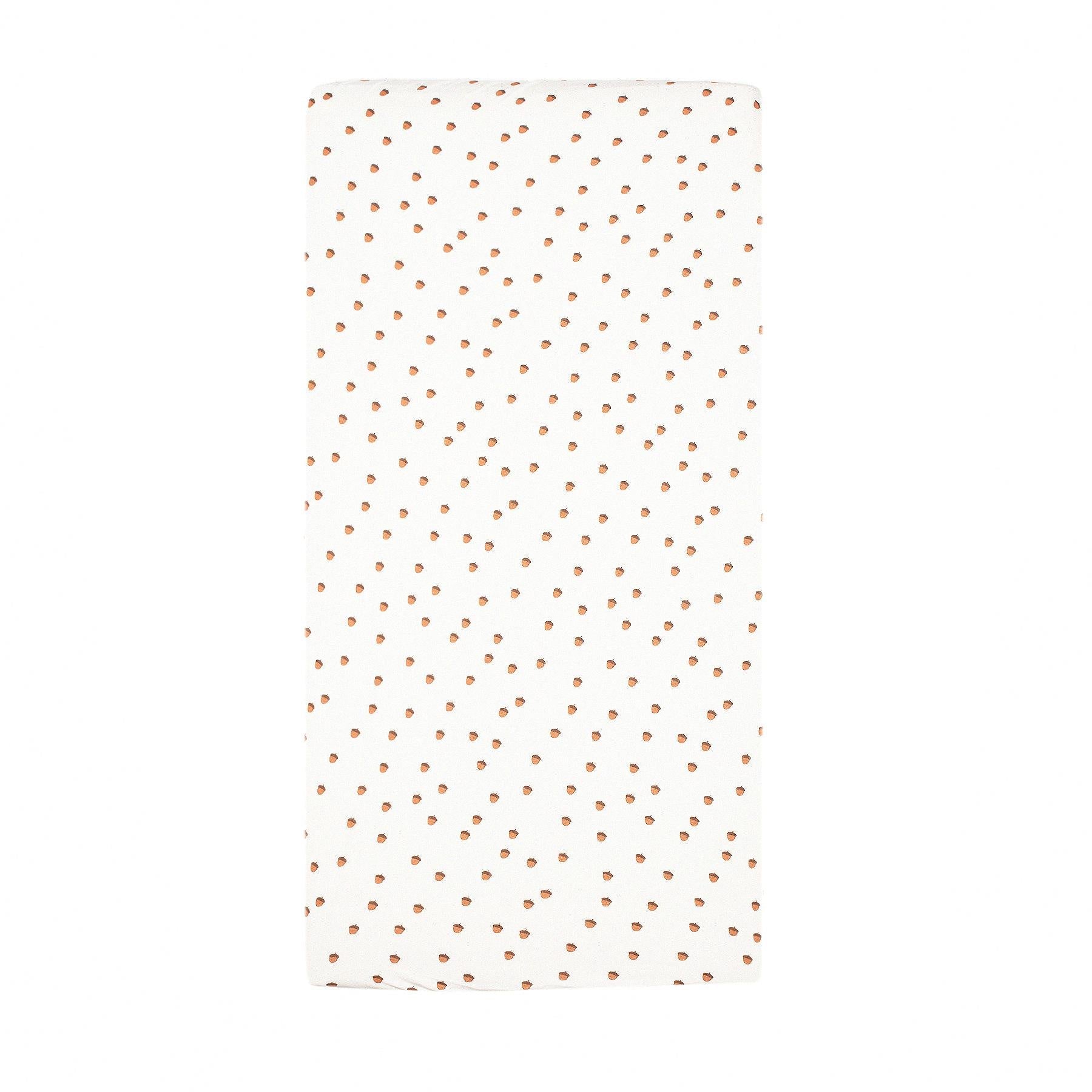 Elastic Patterned Organic Cotton Baby Bed Sheet Cream - EFENDINA PAZAR - BABOO - 8691810021785