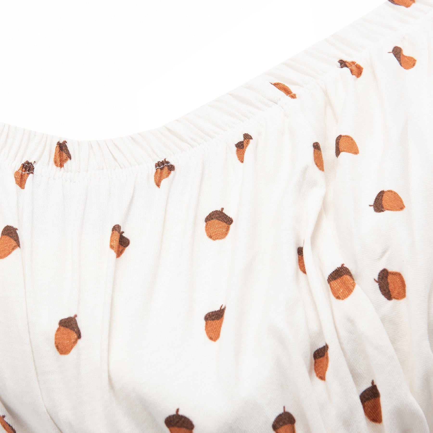 Elastic Patterned Organic Cotton Baby Bed Sheet Cream - EFENDINA PAZAR - BABOO - 8691810021785