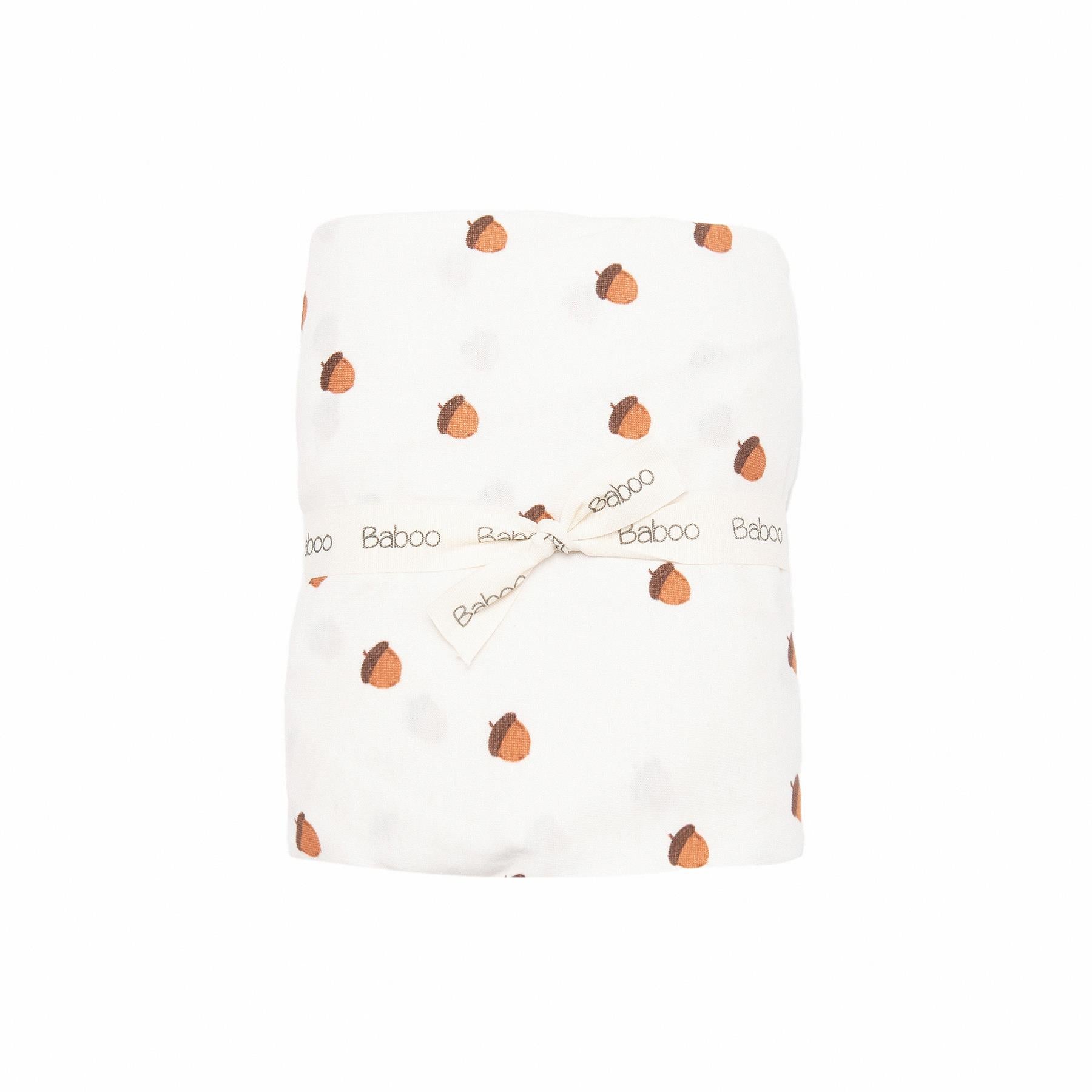 Elastic Patterned Organic Cotton Baby Bed Sheet Cream - EFENDINA PAZAR - BABOO - 8691810021785