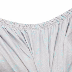 Elastic Patterned Organic Cotton Baby Bed Sheet Gray - EFENDINA PAZAR - BABOO - 8691810023031
