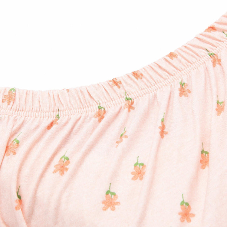 Elastic Patterned Organic Cotton Baby Bed Sheet Pink - EFENDINA PAZAR - BABOO - 8691810022195