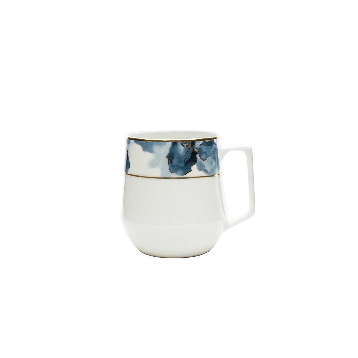 Evaliza Blue Flower Mug 350 ml - EFENDINA PAZAR - EVALIZA - 8682408807577