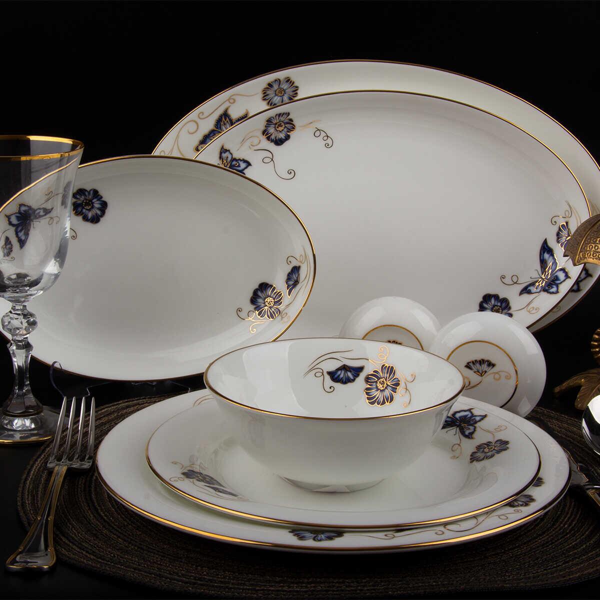 Evaliza Nostalgia Kelebek 60 Piece Dinner Set for 12 Persons - EFENDINA PAZAR - EVALIZA - 8682408806679