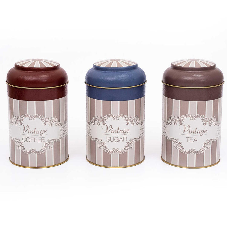Evle Elegance Cylinder Storage Container Set Small 3 Pieces - EFENDINA PAZAR - EVLE - 8681949371400