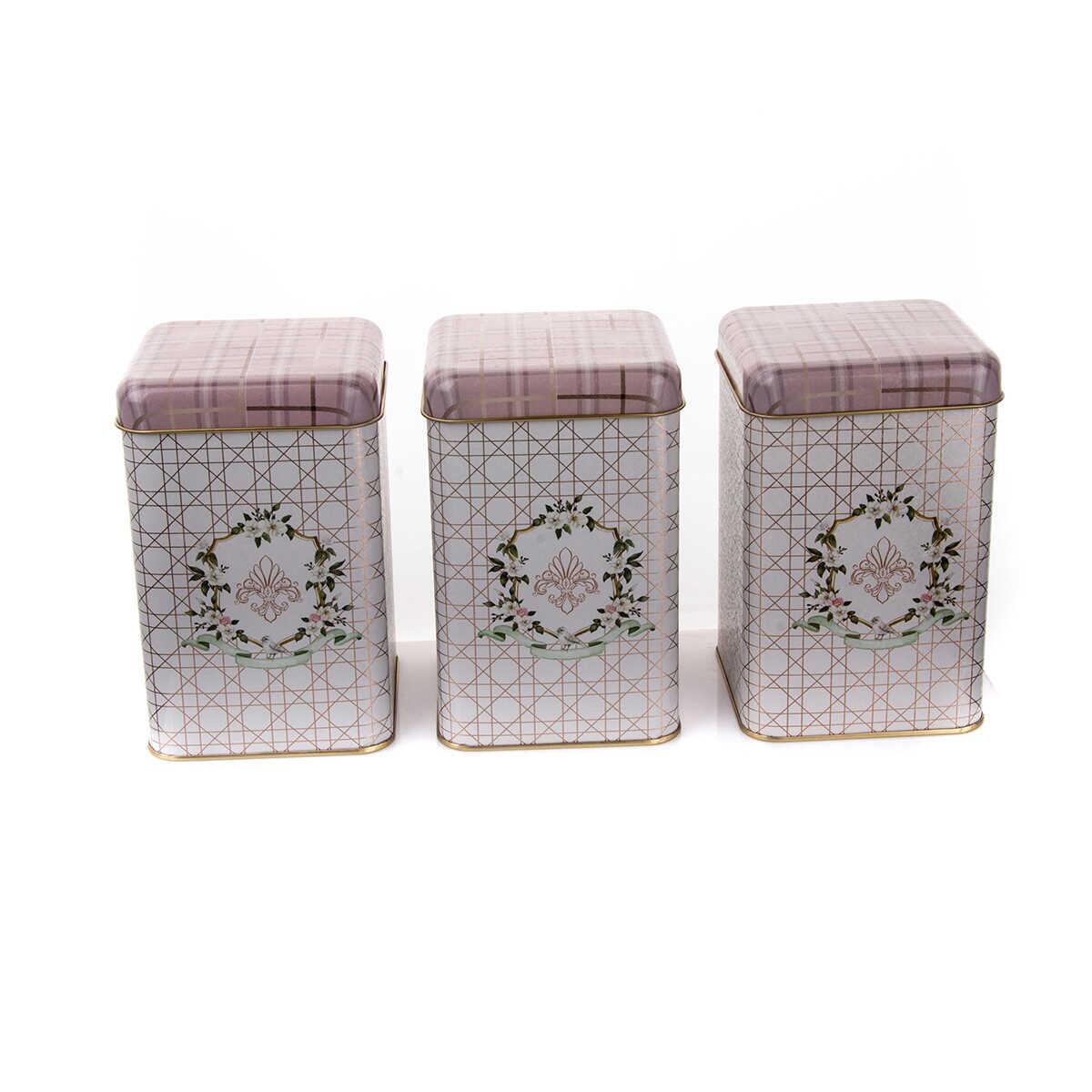 Evle Rossy Square Storage Set Large Set of 3 - EFENDINA PAZAR - EVLE - 8681949355585