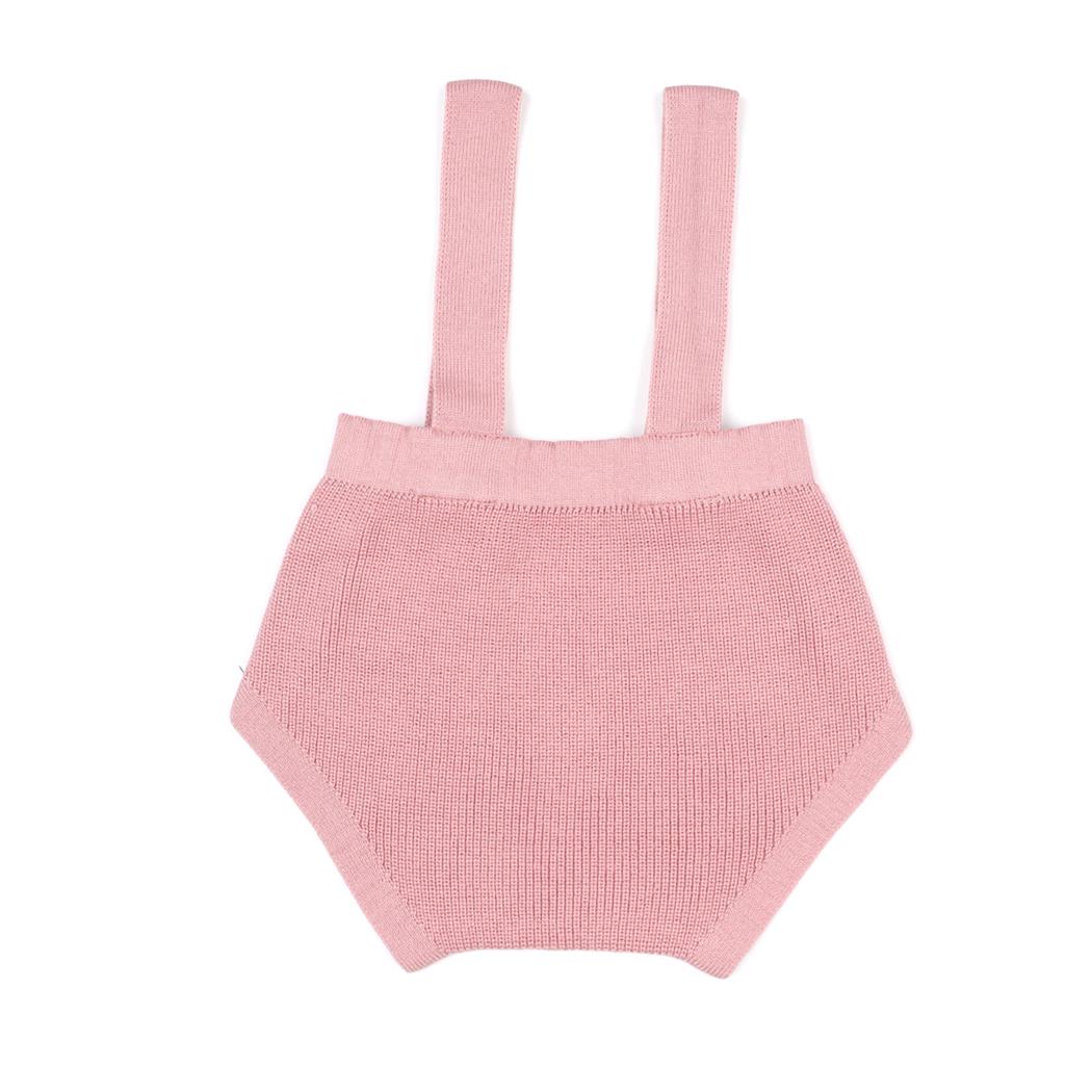 Frosted Organic Cotton Baby Knitted Jumpsuit Pink - EFENDINA PAZAR - BABOO - 8682291521093