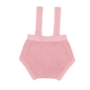 Frosted Organic Cotton Baby Knitted Jumpsuit Pink - EFENDINA PAZAR - BABOO - 8682291521093