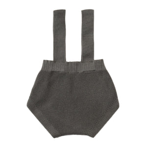 Frosted Organic Cotton Baby Knitted Rompers Gray - EFENDINA PAZAR - BABOO - 8691810001039