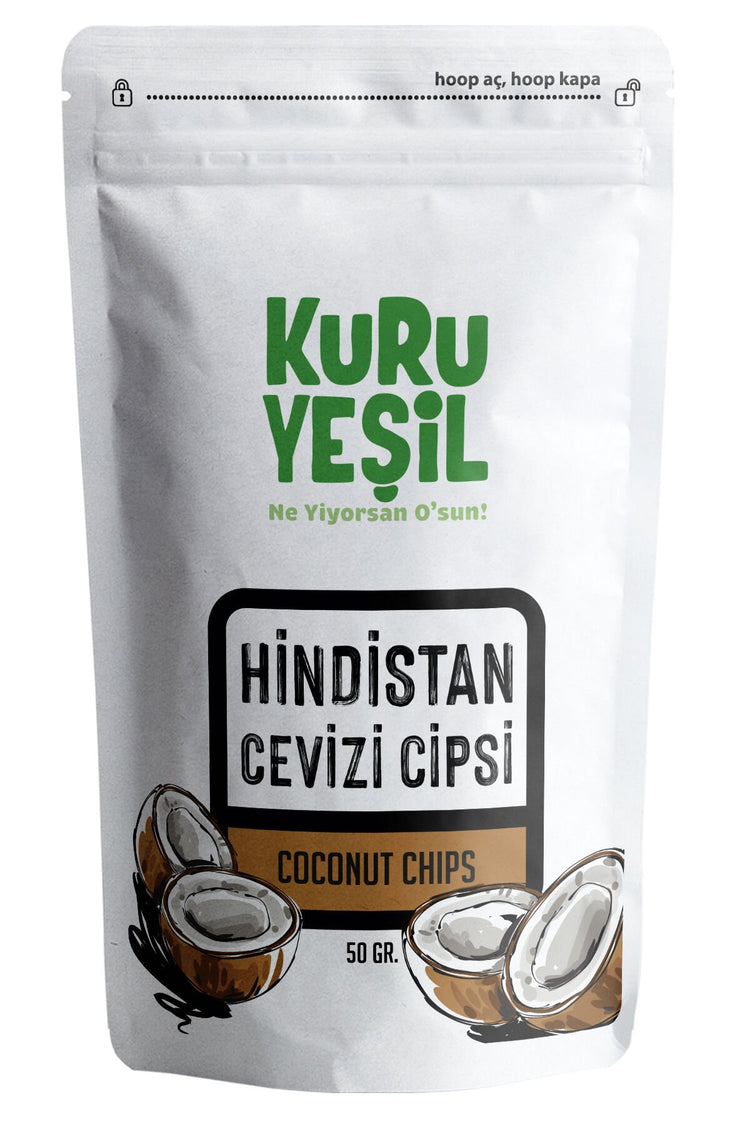 Kuru Yeşil Dry Green Organic Coconut Chips 50 g