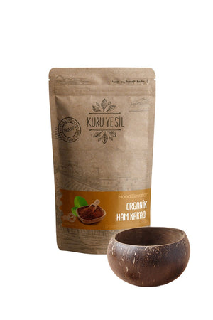 Kuru Yeşil Raw Cocoa Powder 150g and Coconut Jumbo Bowl