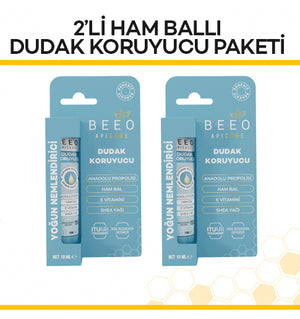 Beeo Raw Honey Lip Balm Pack of 2