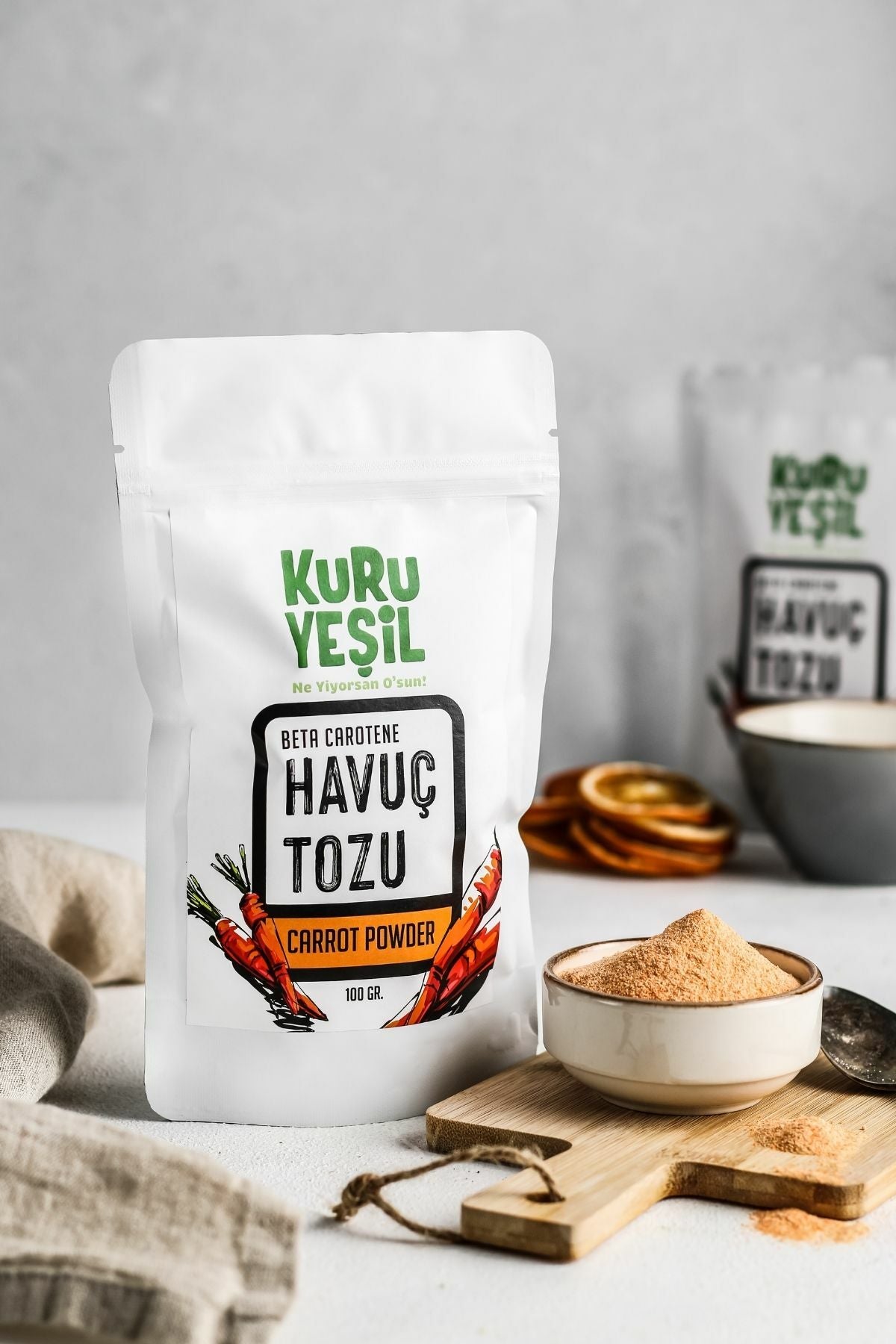 Kuru Yeşil Carrot Powder 100 g Vegetable Powder 