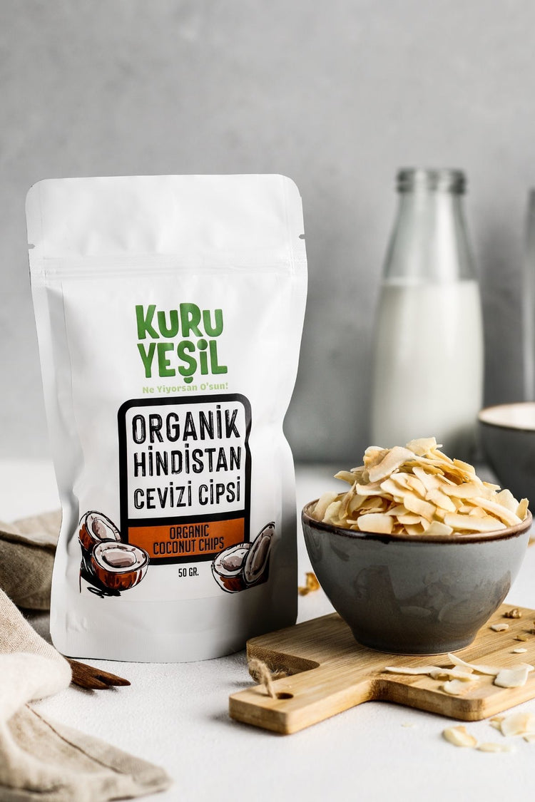 Kuru Yeşil Organic Coconut Chips 3 pack 150 g