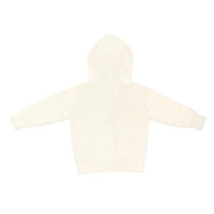 Hooded Organic Cotton Baby and Kids Cardigan Cream - EFENDINA PAZAR - BABOO - 8682291519519