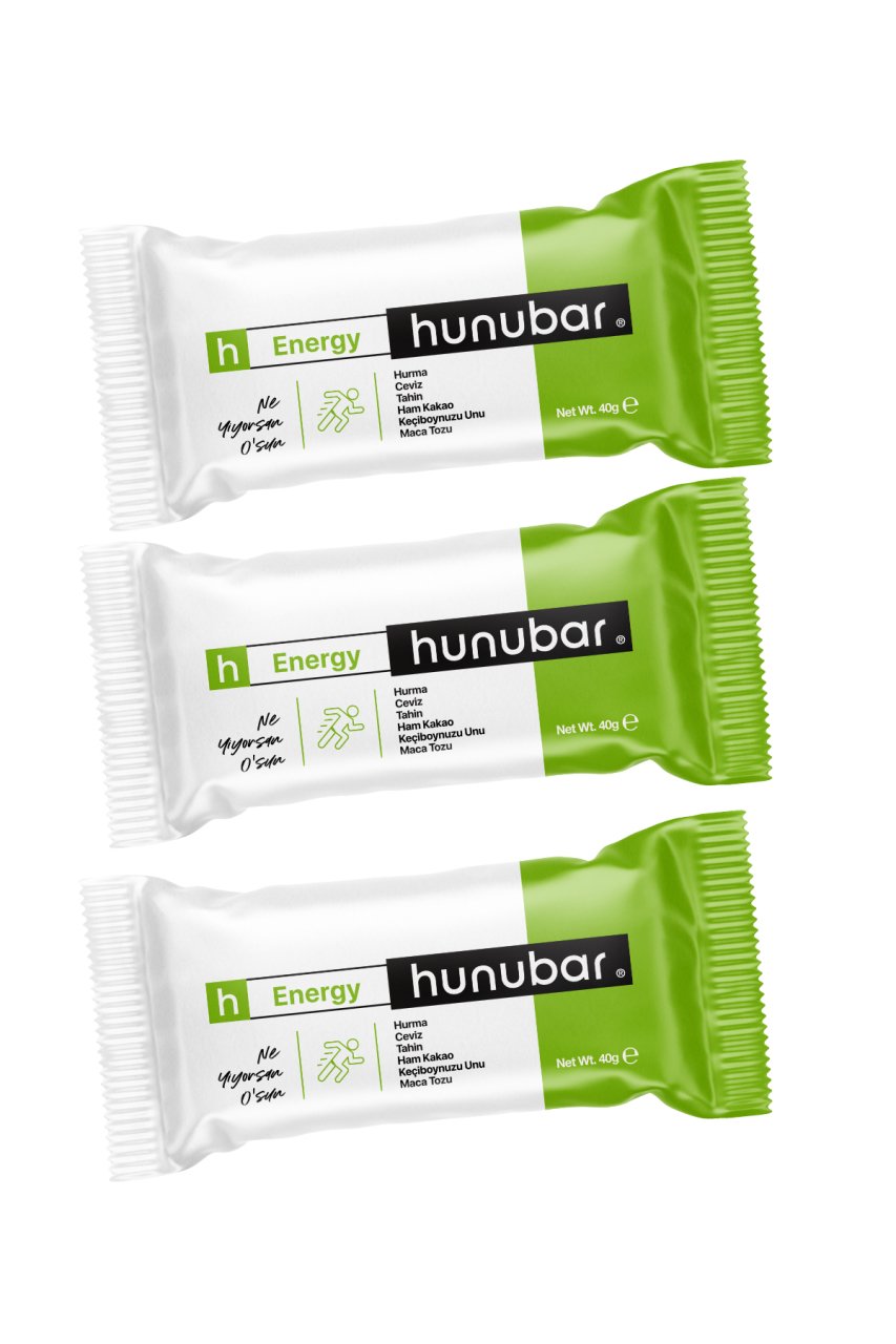 HUNUBAR Energy Bar 40gr X 3 Pieces