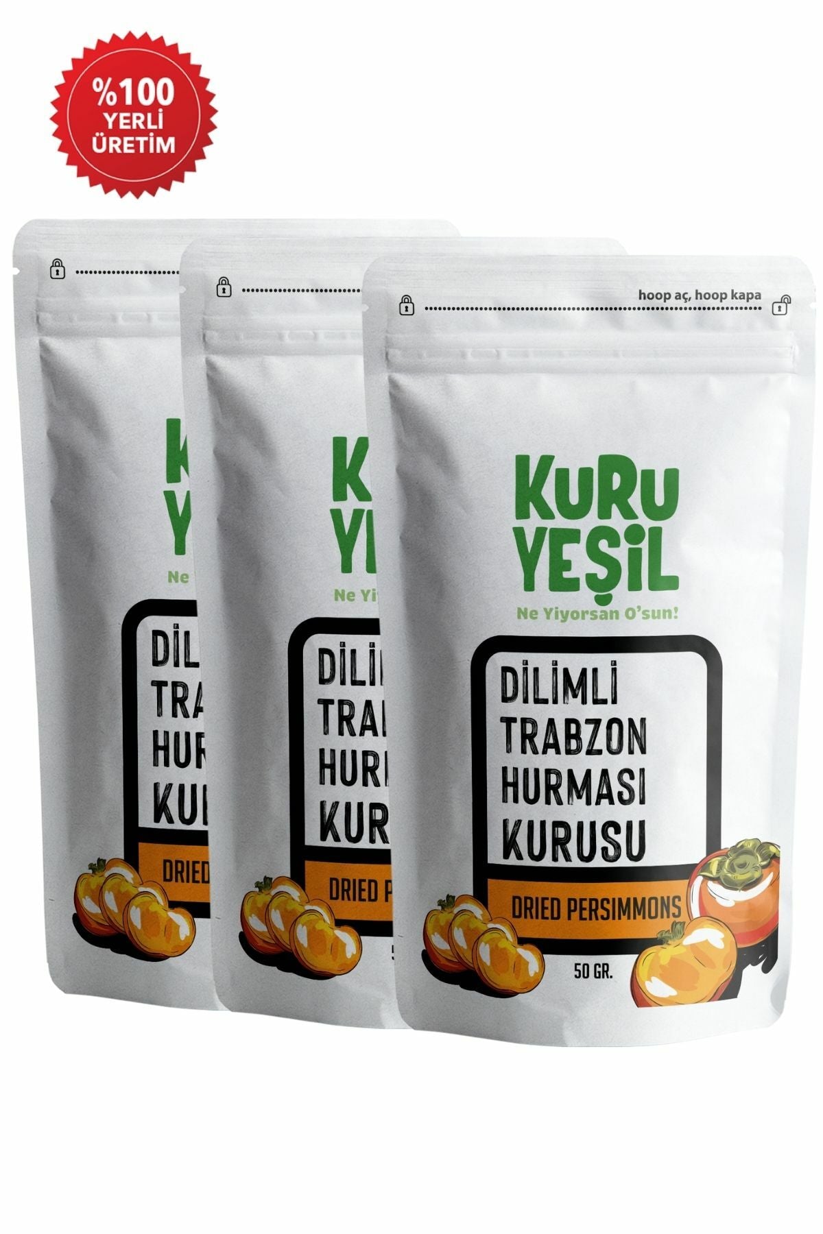 Kuru Yeşil Sliced Persimmon Paradise Apple 3 pack 300 g