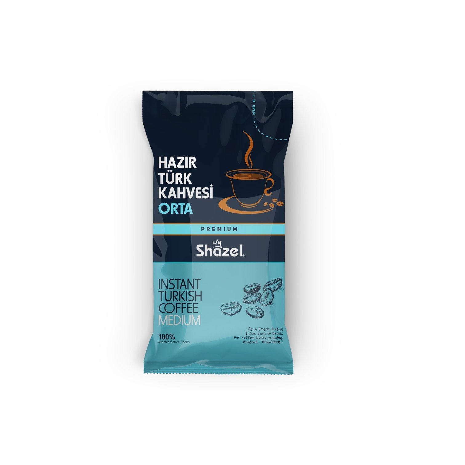 Shazel Instant Turkish Coffee 9G Single Drink (Flavored)
