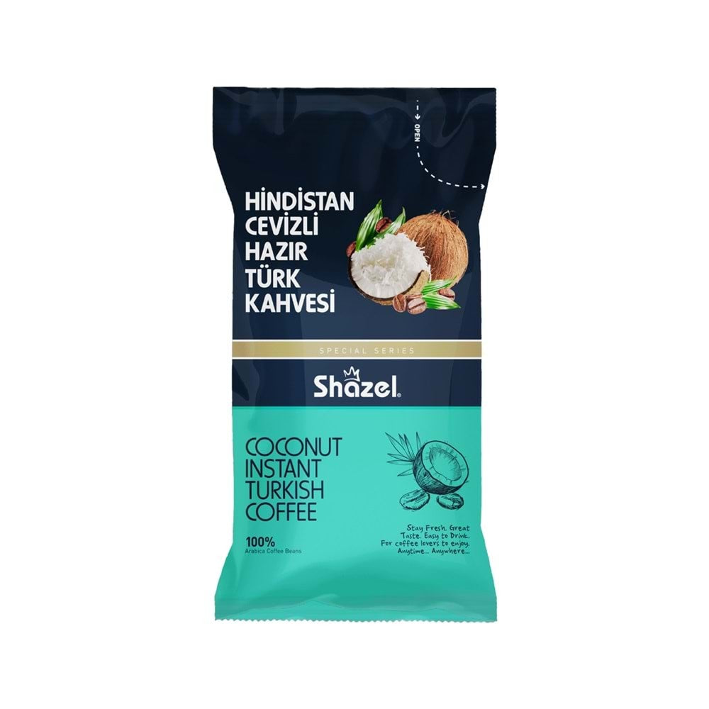 Shazel Instant Turkish Coffee with Coconut 12G Single Drink