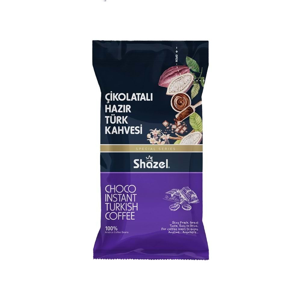Shazel Chocolate Instant Turkish Coffee 12G Single Drink