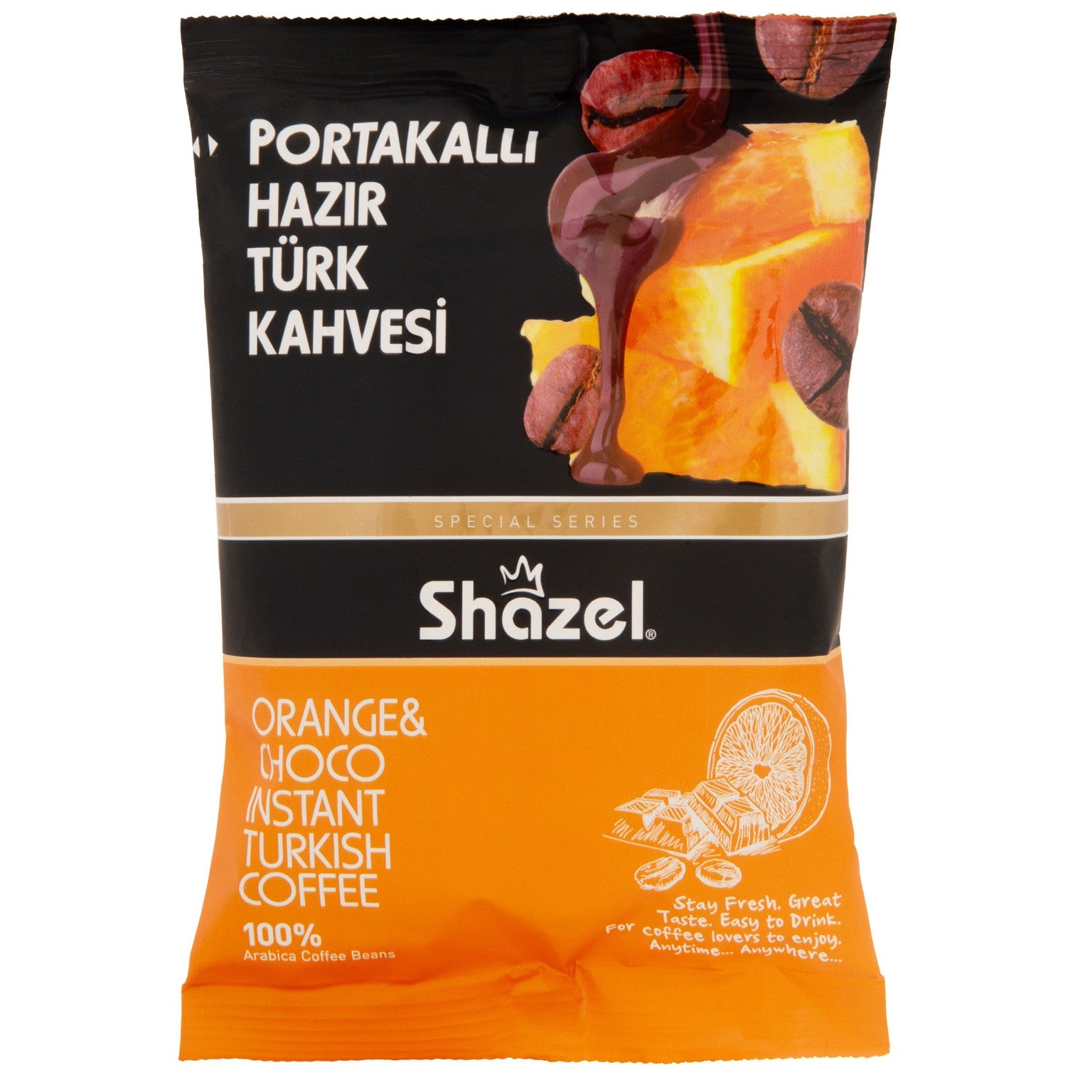 Shazel Portakallı Hazır Türk Kahvesi 100Gr (Aromalı)