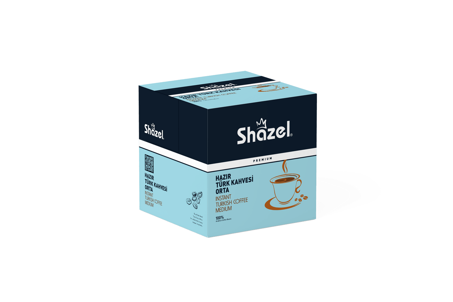 Shazel Instant Turkish Coffee Medium 9g 12 pieces 12 boxes
